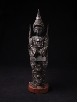 Antique Burmese Nat statue from Burma made from Wood