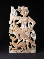 Old wooden Burmese panel from Burma made from Wood