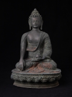 Old bronze Nepali Buddha statue from Nepal made from Bronze
